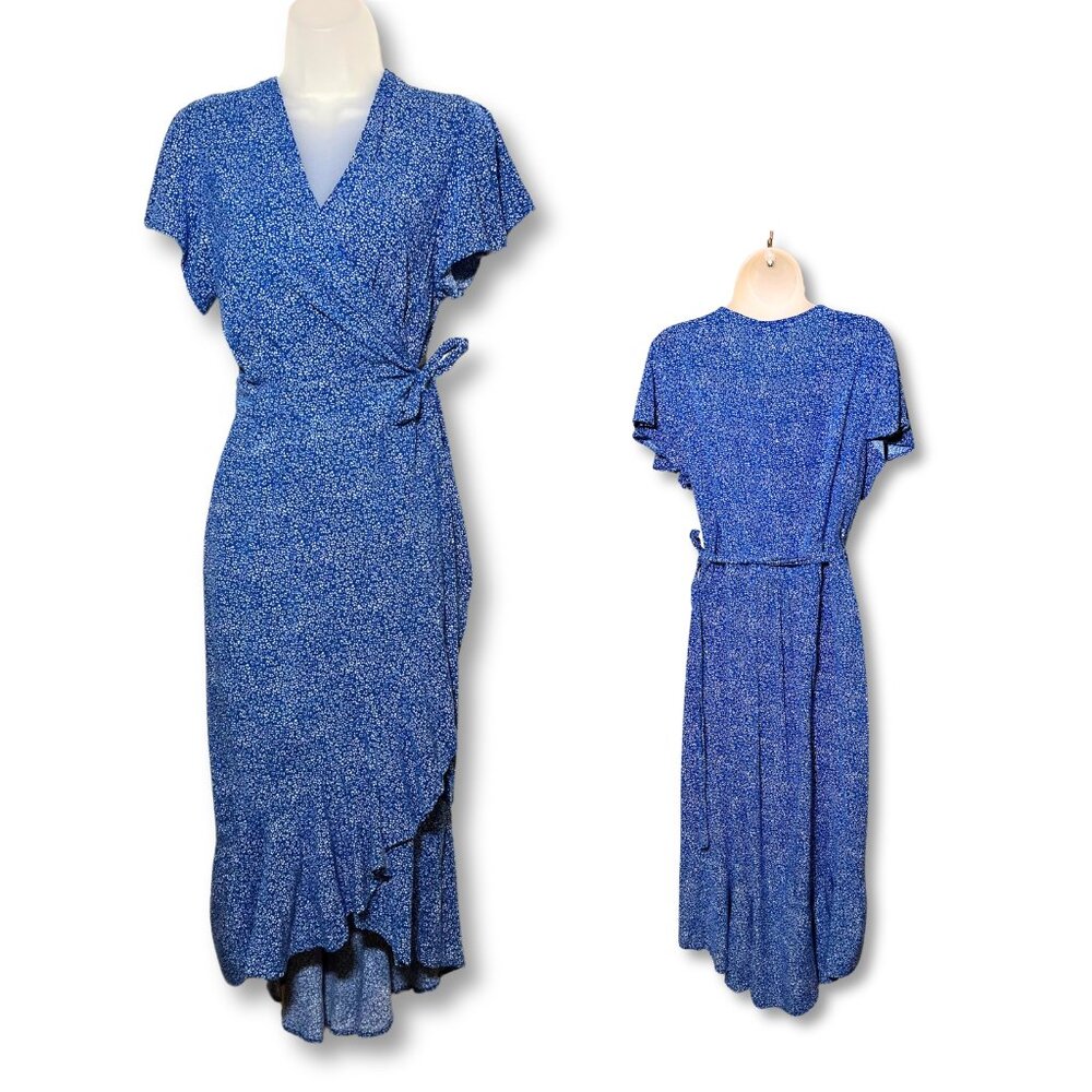 Bohemian Wrap V-Neck Floral Dress | Large